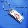 Wholesale promotional acrylic key chain with time and thermometer
