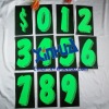 removable vinyl car number sticker