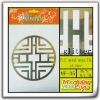 pattern 3D window metal sticker