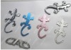 Wholesale plastic plating gecko 3D stereo personalized car stickers car stickers