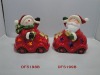 ceramic christmas car decoration with LED light