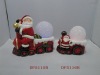 Wholesale lovely ceramic christmas train with LED light