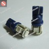 Wholesale T10 5050 series 5smd super bright blue car led light