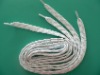 Wholesale White & Silver Flat Polyester Shoe Laces