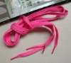 Wholesale Hot Pink Polyester Flat Shoelaces