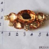 Wholesale metal rhinestone shoe buckle for sandals