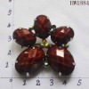 Red acrylic shoes buckles