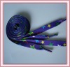 Wholesale Purple colored printing shoelace flat lanyard