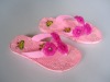 pretty cute girls sandal,soft sole sandal,flower style child sandals,child hot selling flip flops