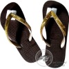 Women sun sole beaded flip flops