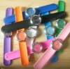 Wholesale waterproof kids slap silicone quartz watch