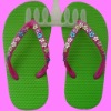 Wholesale Girl's PE Flip flop Rhinestone slippers