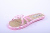 Wholesale Promotion PE/EVA Straw Mat Slipper Flip Flop