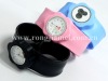 silicone sport watch on slap bracele with Janpanese movt