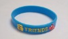 Wholesale Multi-color Debossed Wrist Silicone Bangle, High flexibility, Cost-effective