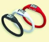 Logo printed ion silicon sport watch