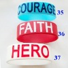 Wholesale debossed ,embossed silicone bracelet