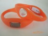 Wholesale Hot Silicone Bracelet with ion watches(Orange)