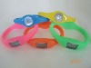 Wholesale Hot Power Silicone Bracelet with ion watches(Orange)