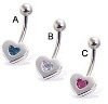 Wholesale (WS660)Fashion 316L stainless steel navel body piercing jewelry