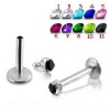 Wholesale 316L stainless steel jeweled top labret ring body lip piercing