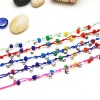 Wholesale fashion string bracelets with bell charms, fashion color string wristbands