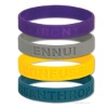 Debossed Silicone Rubber Bracelets