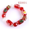 Wholesale 2011 Fashion Christmas Day Hand-painted beads bracelet