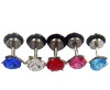 Wholesale Dangling Double CZ Gem Belly Ring
