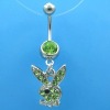 316L surgical stainless steel body jewelry,dangling belly ring,preciosa crystal stone belly ring body