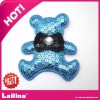 Wholesale Blue sequined fabric brooch