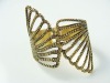 Wholesale gold metal angel wing bangle