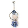 rhinestone stainless steel body jewelry piercing,body piercing,belly ring,navel piercing