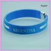 Argentina sport knitting bracelet with flag for promotion