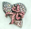 Wholesale Fashion alloy brooch with rhinestone