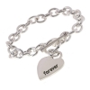 SJ-B1001 silver heart shape bracelet