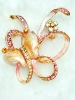 Wholesale Fashion butterfly alloy brooch with rhinestone