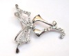 Wholesale fashion alloy rhinestone brooches pin