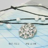 fashion crystal button brooch