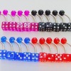 UV body piercing jewelry dice belly ring