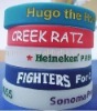 Wholesale customized silicone rubber bracelets, logo can be printed/debossed/embossed