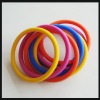 Wholesale Rainbow Round Silicone Wristbands