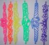 Wholesale hollow silicone bracelets tatoos wristband in different shapes