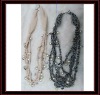 Wholesale fashion popular long fabric beaded long necklace