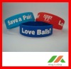 Wholesale 3/4 Inch width debossed fill ink silicone bracelet