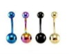 Wholesale titaniaing colourful body jewelry navel ring jl-730
