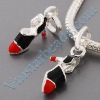 Wholesale Silver plated high-heel shoe pandent charm UC194
