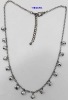 Wholesale Fashion Black Beads Chains Zinc Alloy Chain metal Necklace