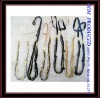 Wholesale fashion popular long fabric rosary beaded long necklace