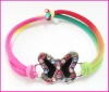 Wholesale Tie dye bracelet with peace charm